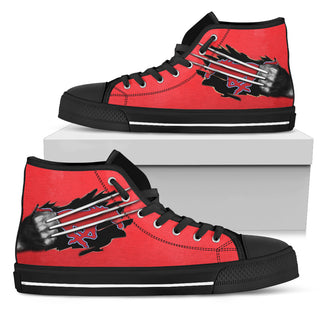 Scratch Of The Wolf SMU Mustangs High Top Shoes