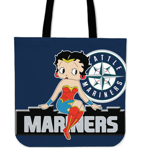 Wonder Betty Boop Seattle Mariners Tote Bags