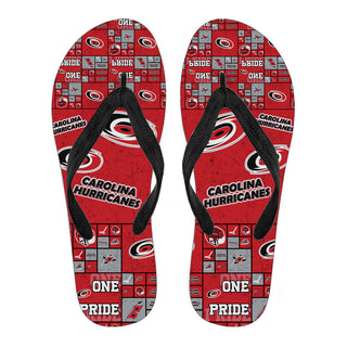 Pride Flag Carolina Hurricanes Flip Flops