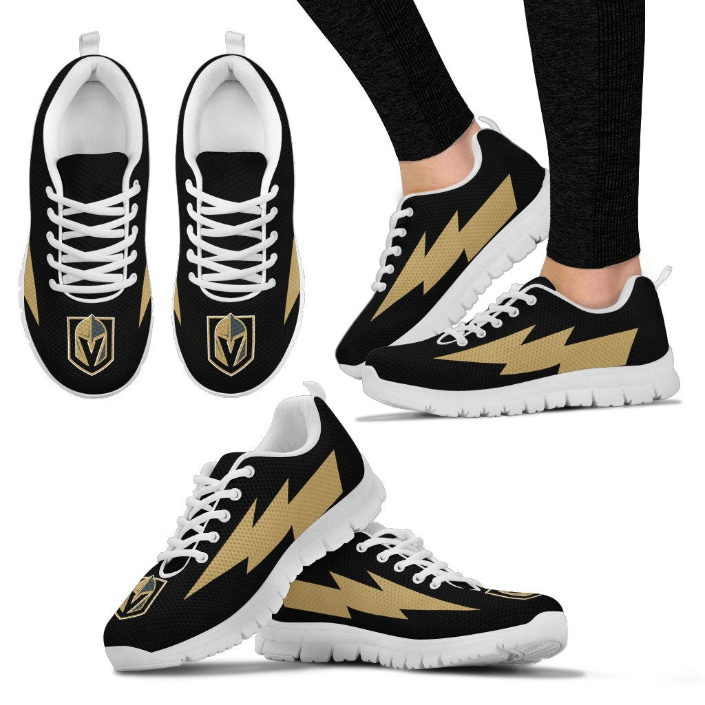 Unique Vegas Golden Knights Sneakers Thunder Lightning Amazing Logo