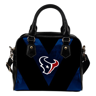Triangle Double Separate Colour Houston Texans Shoulder Handbags