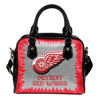 Jagged Saws Mouth Creepy Detroit Red Wings Shoulder Handbags