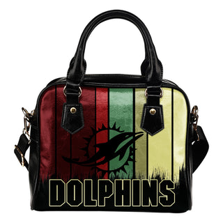 Vintage Silhouette Miami Dolphins Purse Shoulder Handbag