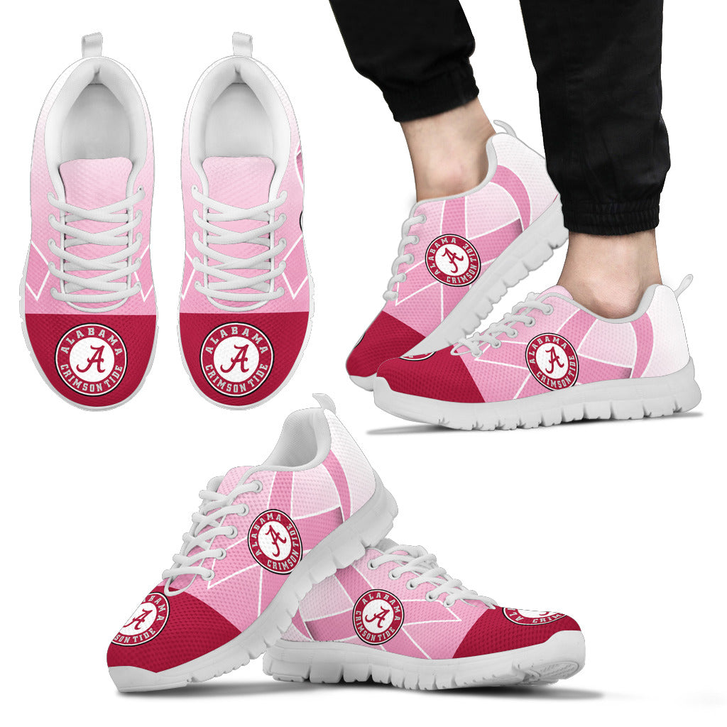 Alabama Crimson Tide Cancer Pink Ribbon Sneakers