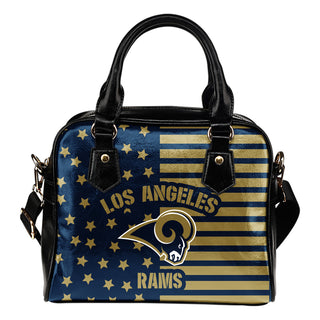 Twinkle Star With Line Los Angeles Rams Shoulder Handbags