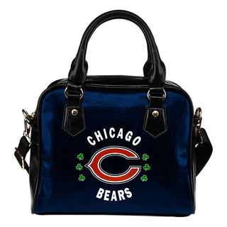 Central Beautiful Logo Circle Lucky Leaf Chicago Bears Shoulder Handbags