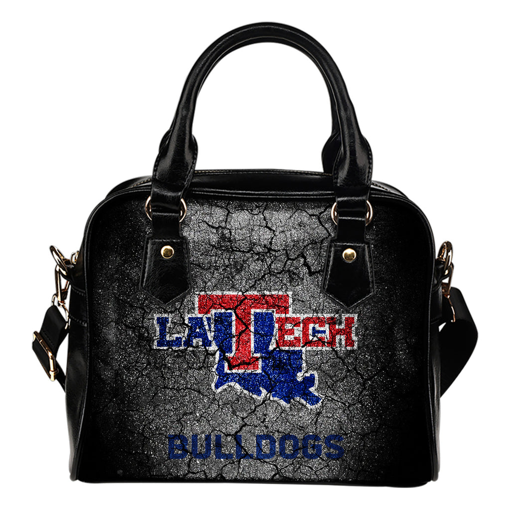 Wall Break Louisiana Tech Bulldogs Shoulder Handbags Women Purse