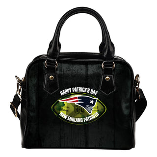 Retro Scene Lovely Shining Patrick's Day New England Patriots Shoulder Handbags
