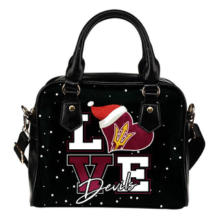 Love Word Christmas Sweet Arizona State Sun Devils Shoulder Handbags