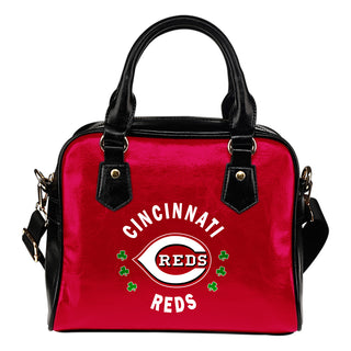 Central Beautiful Logo Circle Lucky Leaf Cincinnati Reds Shoulder Handbags