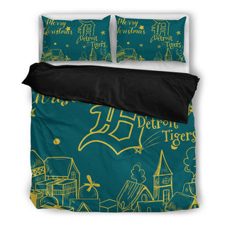 Nice Present Comfortable Christmas Detroit Tigers Bedding Sets