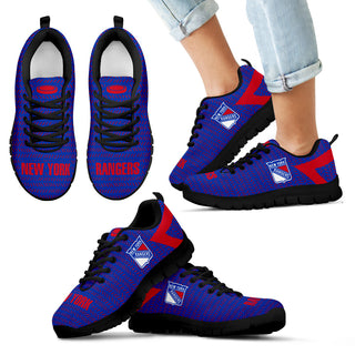 Pattern Logo Slide In Line New York Rangers Sneakers