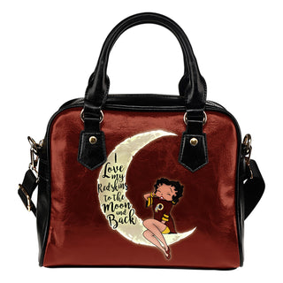 BB I Love My Washington Redskins To The Moon And Back Shoulder Handbags Women Purse