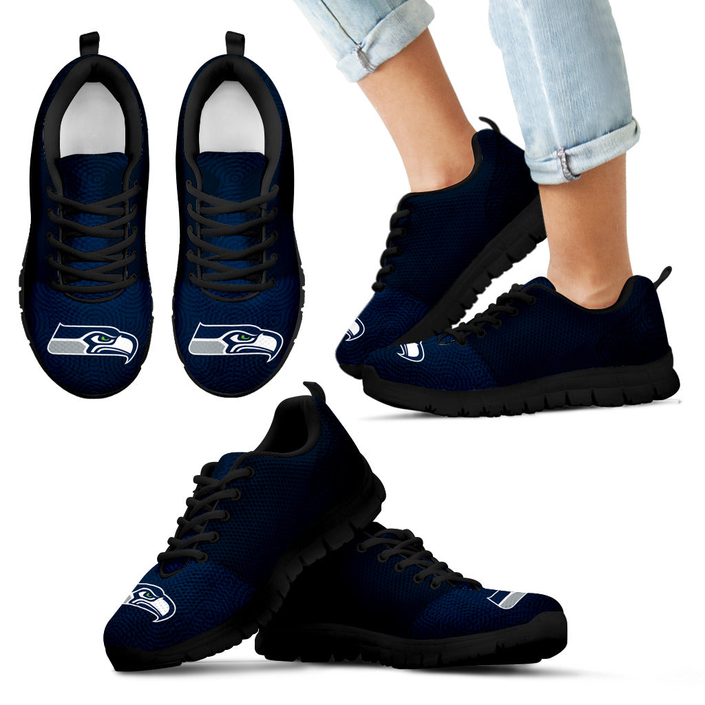 Seamless Line Magical Wave Beautiful Seattle Seahawks Sneakers