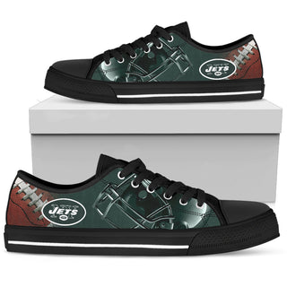 Artistic Scratch Of New York Jets Low Top Shoes