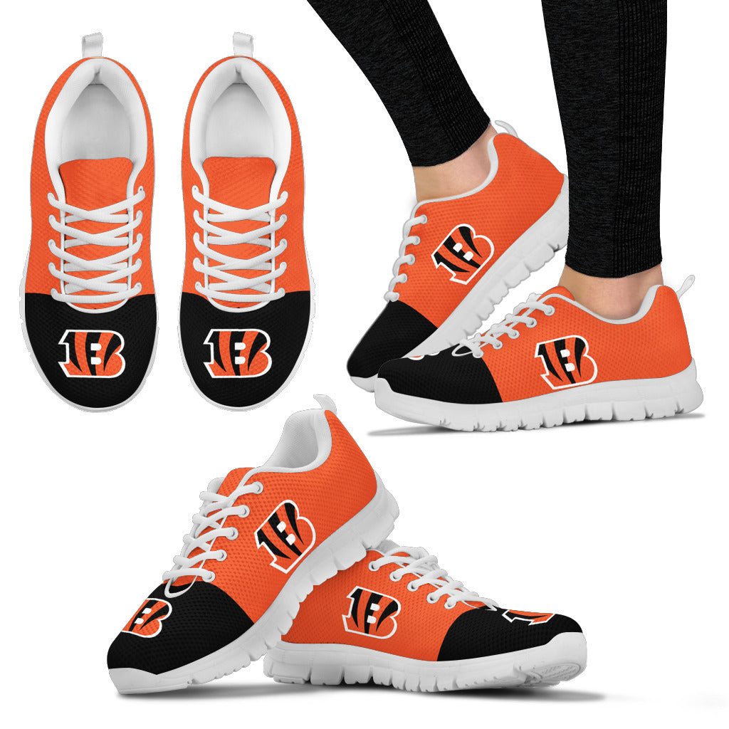 Two Colors Aparted Cincinnati Bengals Sneakers