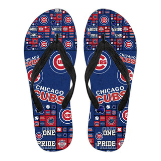 Pride Flag Chicago Cubs Flip Flops