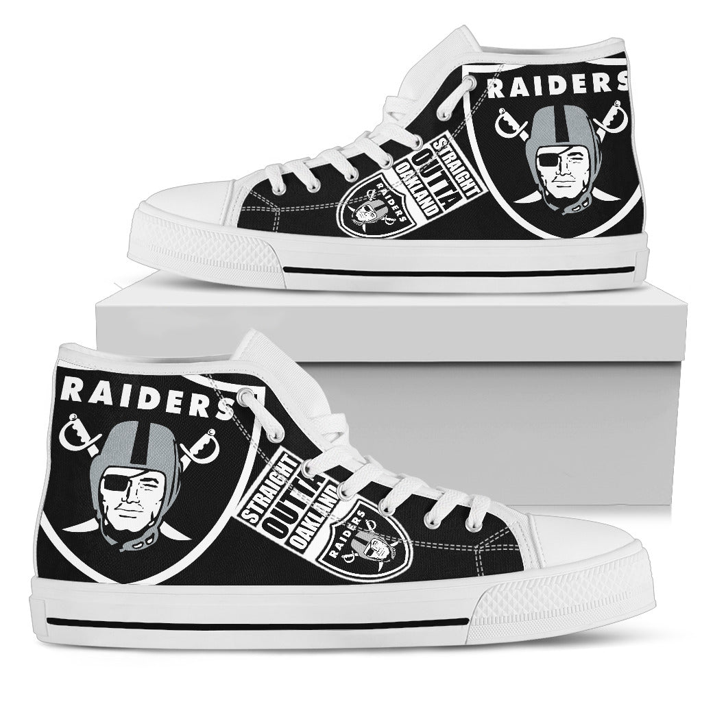 Straight Outta Oakland Raiders High Top Shoes – Best Funny Store