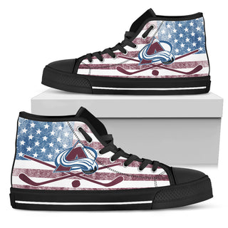 Flag Rugby Colorado Avalanche High Top Shoes