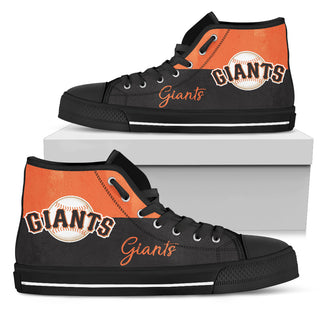 Divided Colours Stunning Logo San Francisco Giants High Top Shoes