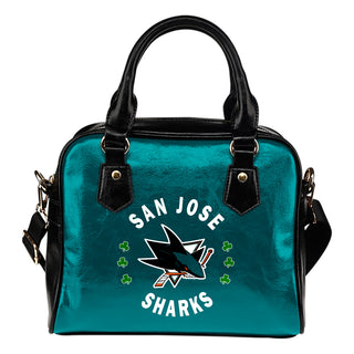 Central Beautiful Logo Circle Lucky Leaf San Jose Sharks Shoulder Handbags