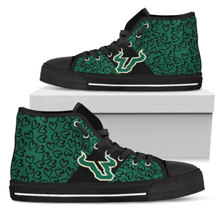 Perfect Cross Color Absolutely Nice South Florida Bulls High Top Shoes