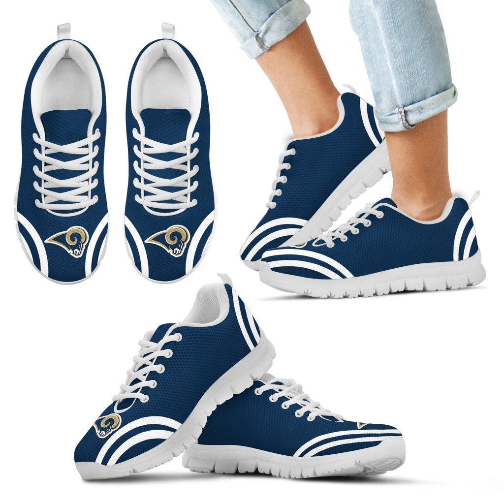 Lovely Curves Stunning Logo Icon Los Angeles Rams Sneakers