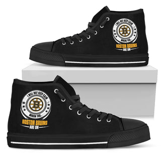 I Will Not Keep Calm Amazing Sporty Boston Bruins High Top Shoes