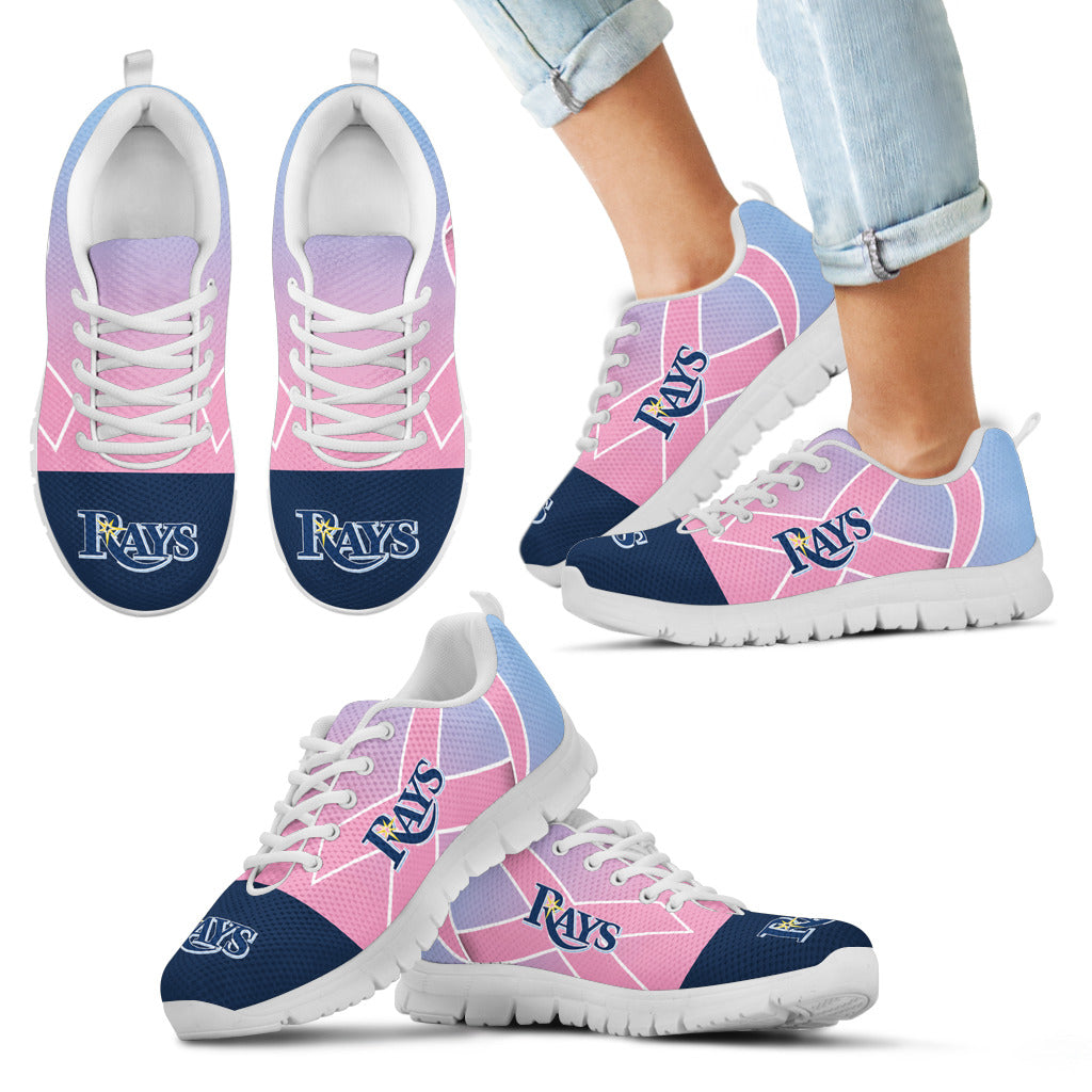 Tampa Bay Rays Cancer Pink Ribbon Sneakers