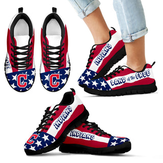 Proud Of American Flag Three Line Cleveland Indians Sneakers