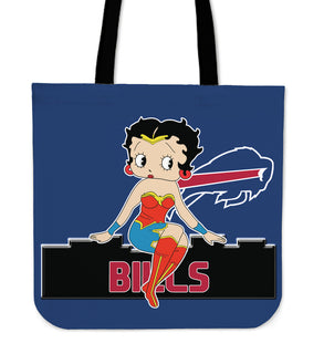 Wonder Betty Boop Buffalo Bills Tote Bags