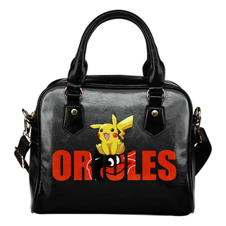 Pokemon Sit On Text Baltimore Orioles Shoulder Handbags