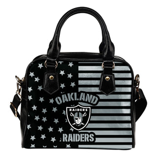 Twinkle Star With Line Oakland Raiders Shoulder Handbags