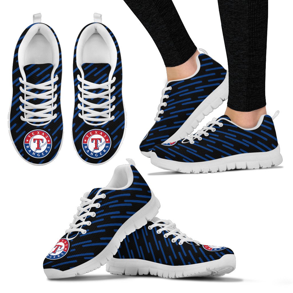 Marvelous Striped Stunning Logo Texas Rangers Sneakers