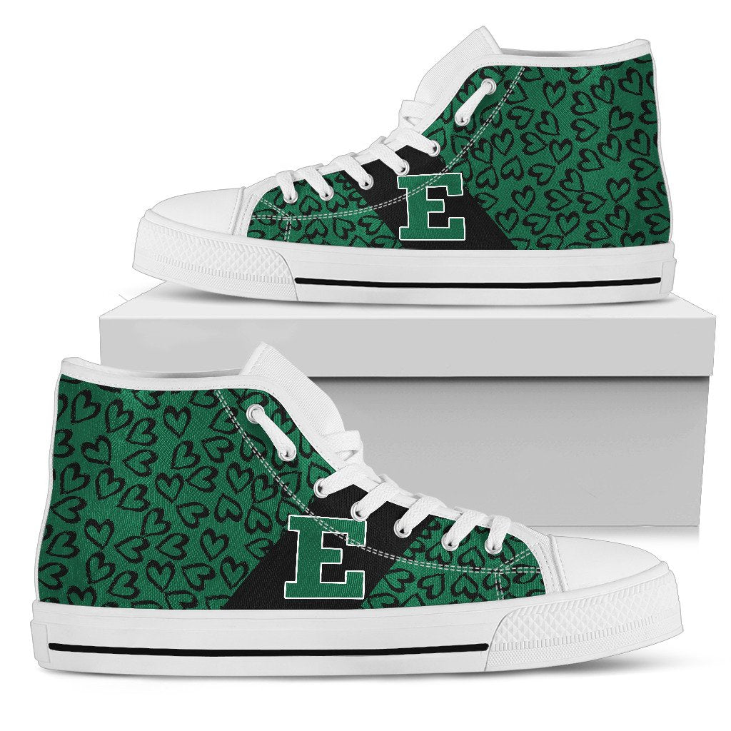 Perfect Cross Color Absolutely Nice Eastern Michigan Eagles High Top Shoes