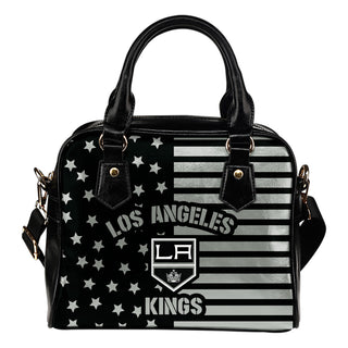 Twinkle Star With Line Los Angeles Kings Shoulder Handbags