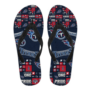 Pride Flag Tennessee Titans Flip Flops