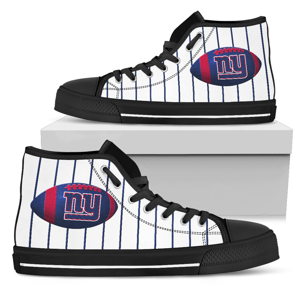 Straight Line With Deep Circle New York Giants High Top Shoes