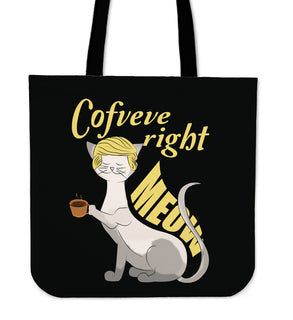 Cofveve Right Meow Cat Tote Bags