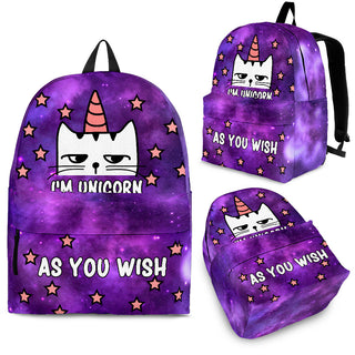 I'm Unicorn As You Wish Cat Backpacks