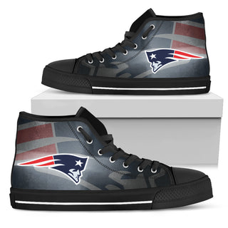 New England Patriots Light Logo High Top Shoes