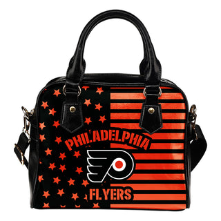 Twinkle Star With Line Philadelphia Flyers Shoulder Handbags