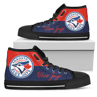 Divided Colours Stunning Logo Toronto Blue Jays High Top Shoes