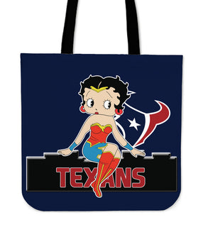 Wonder Betty Boop Houston Texans Tote Bags