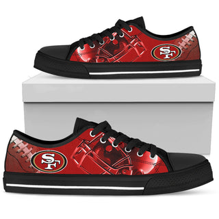 Artistic Scratch Of San Francisco 49ers Low Top Shoes