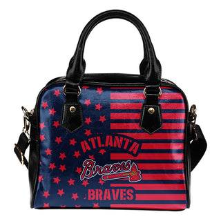 Twinkle Star With Line Atlanta Braves Shoulder Handbags