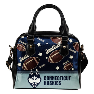 Personalized American Football Awesome Connecticut Huskies Shoulder Handbag