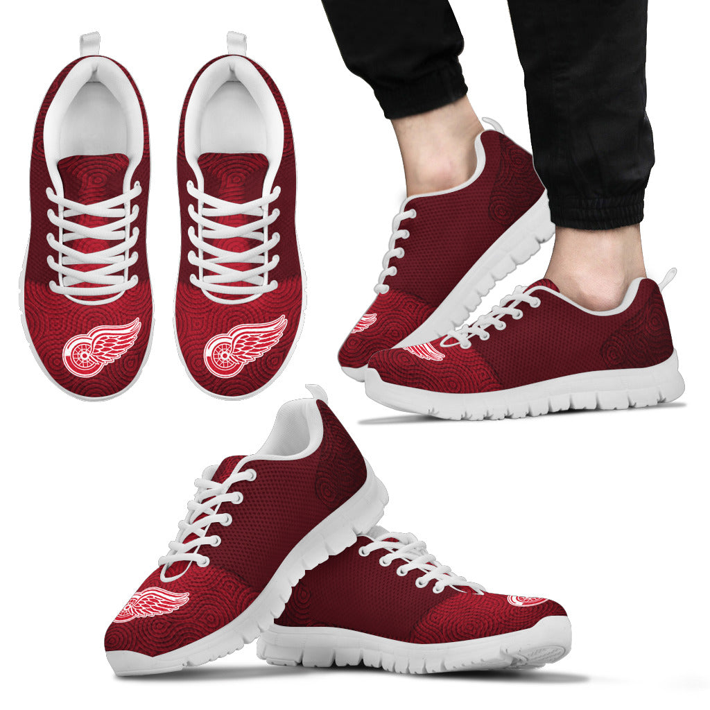 Seamless Line Magical Wave Beautiful Detroit Red Wings Sneakers