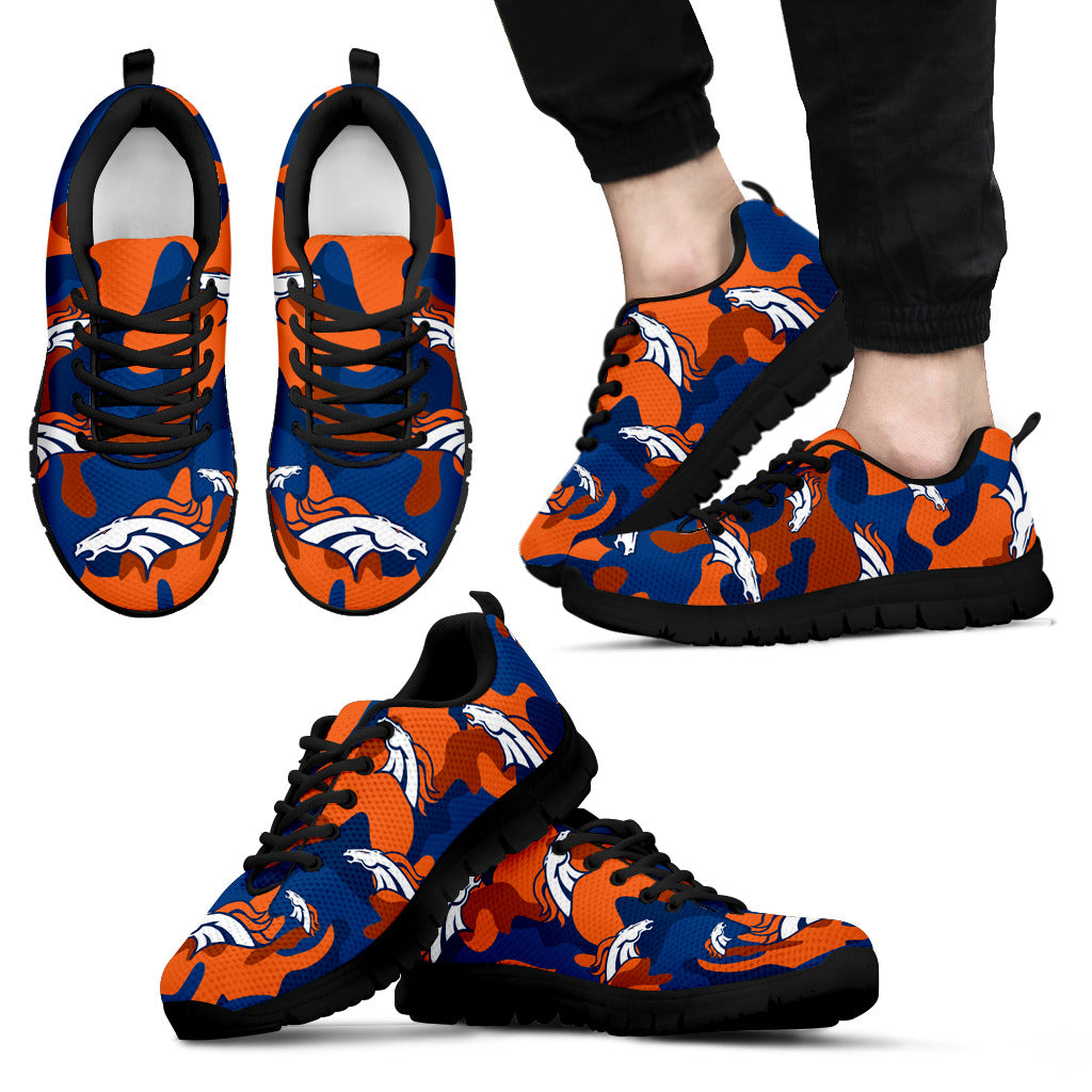 Denver Broncos Cotton Camouflage Fabric Military Solider Style Sneakers