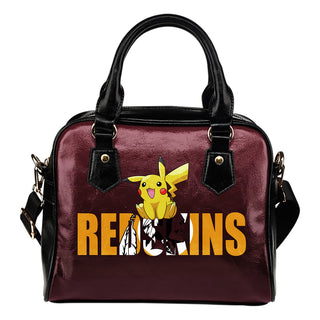 Pokemon Sit On Text Washington Redskins Shoulder Handbags